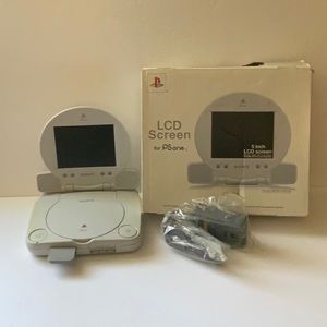 PS One Game System with LCD screen and memory card